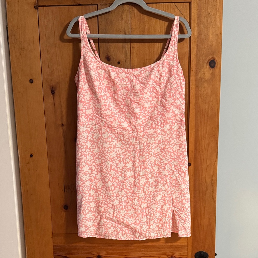 Abercrombie & Fitch Pink and White Floral Slip Dress